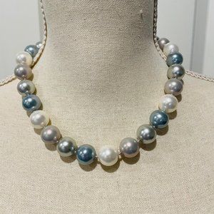 Chinese Cultured Multi-Colored Large Pearl Necklace